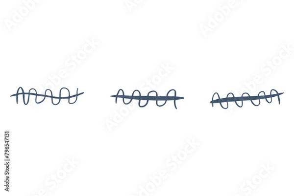 Fototapeta Decorative abstract line design set