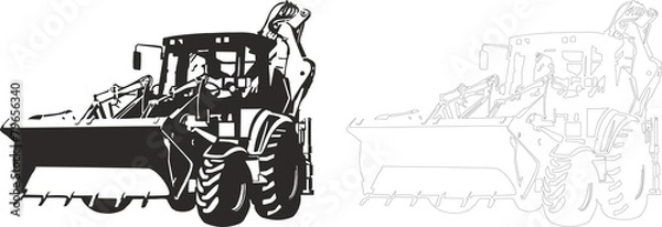 Fototapeta bulldozer