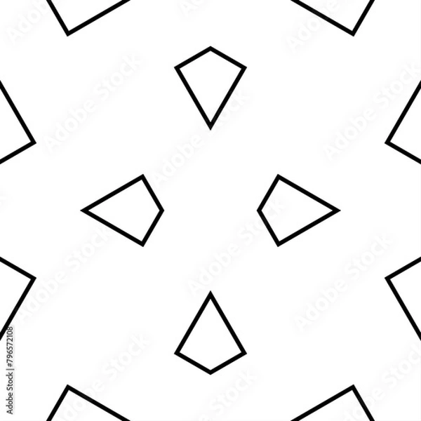 Fototapeta Seamless vector. Polygons image. Ethnic ornament. Kites motif. Tribal pattern. Geometric backdrop. Quadrangles background. Folk wallpaper. Digital paper, textile print, abstract