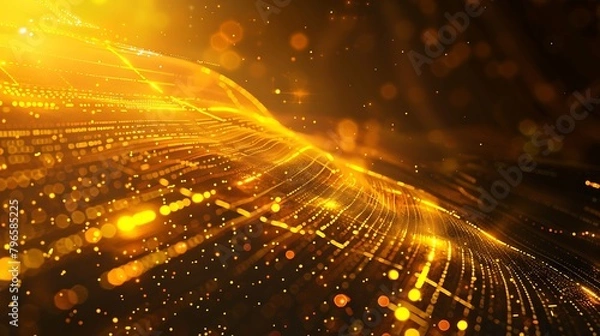 Obraz Abstract yellow tech background