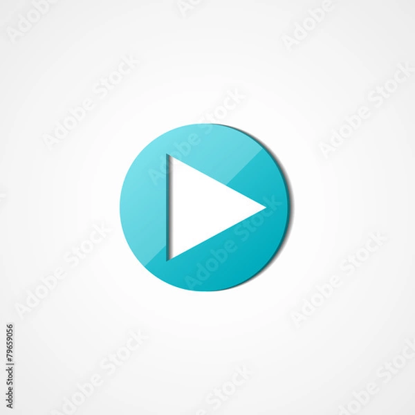 Fototapeta Play web icon