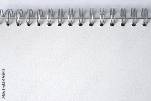 Fototapeta Blank notepad, ring-bound, spiral notebook