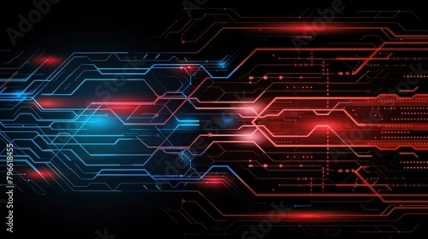 Fototapeta Abstract technology background. abstract structure circuit computer technology business background.