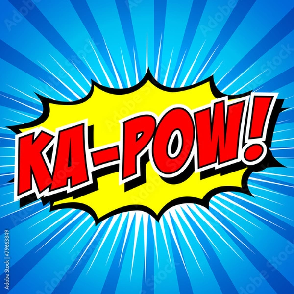 Obraz Ka-Pow! Comic Speech Bubble, Cartoon