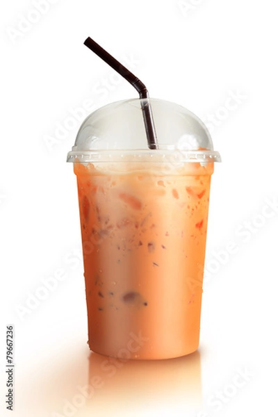 Fototapeta ice milk tea
