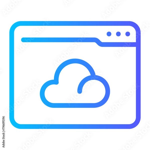 Fototapeta cloud gradient icon