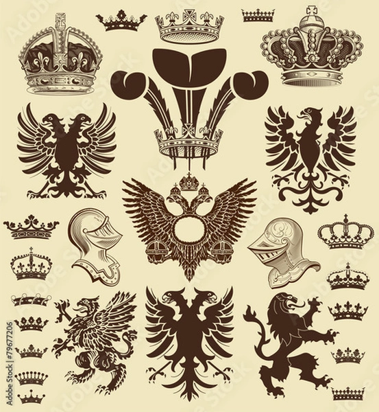 Fototapeta Vector. Heraldic elements