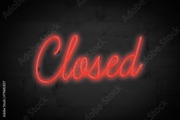 Obraz Composite image of closed sign
