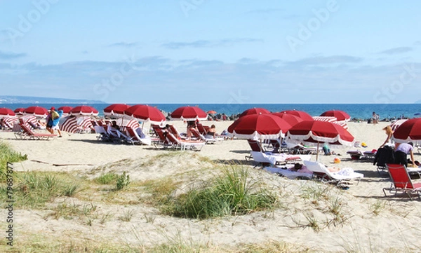 Obraz vacationers enjoying at the beach