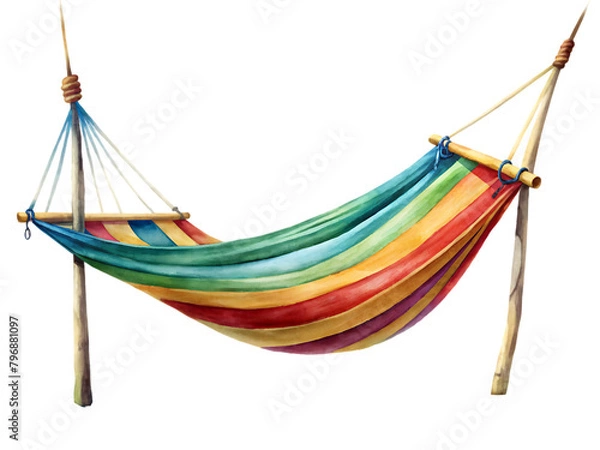 Fototapeta Coconut tree and hammock