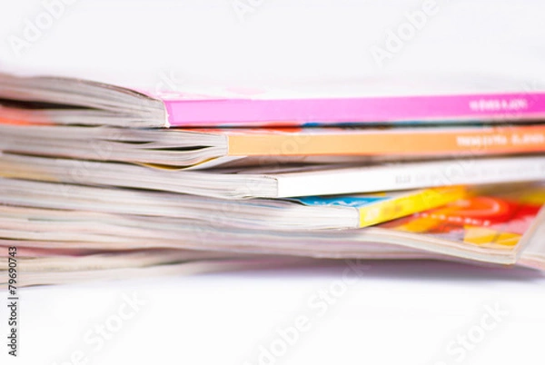 Obraz Colorful magazines close up