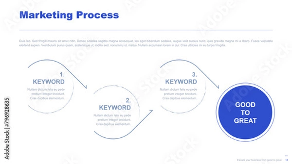 Obraz Flat business infographic diagram vector slide presentation template