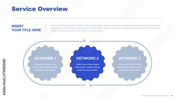Fototapeta Flat business infographic diagram vector slide presentation template