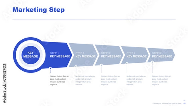 Obraz Flat business infographic diagram vector slide presentation template