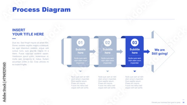 Obraz Flat business infographic diagram vector slide presentation template