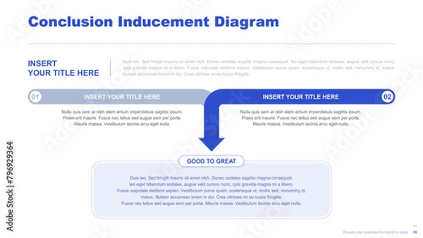 Obraz Flat business infographic diagram vector slide presentation template