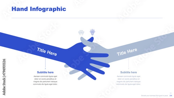 Obraz Flat business infographic diagram vector slide presentation template