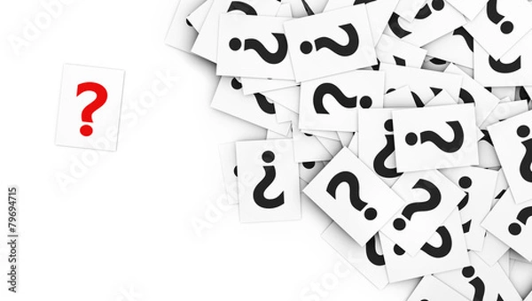 Fototapeta Question Mark Note Paper