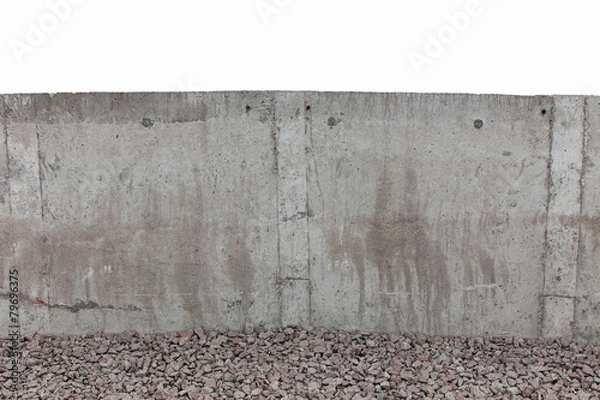 Obraz white concrete fence