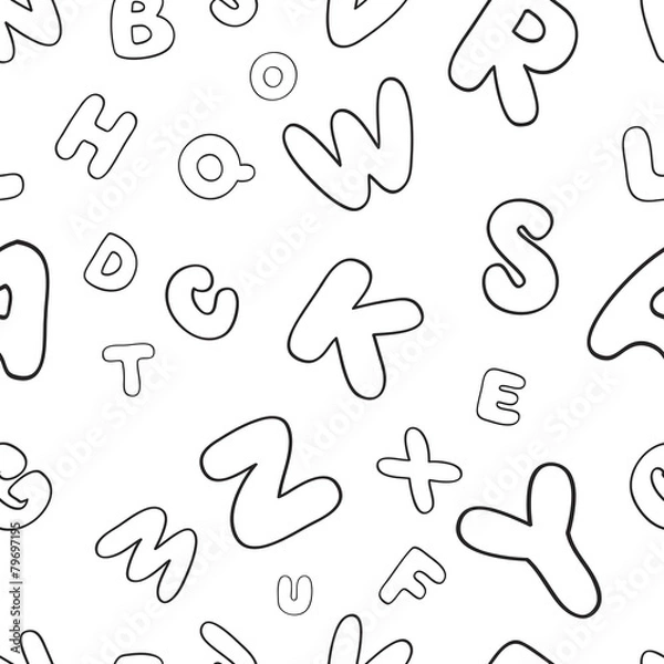 Obraz abcd seamless white