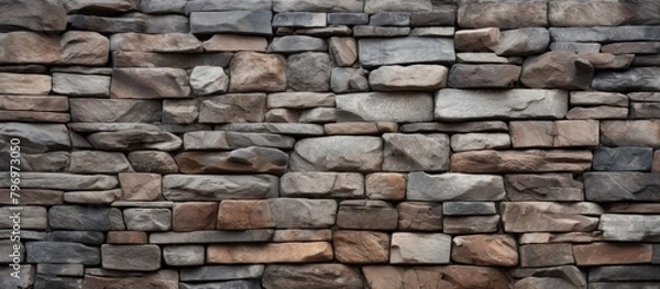 Obraz Stone wall with fire hydrant