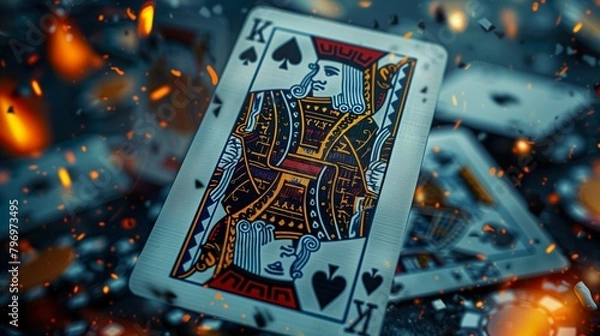 Fototapeta playing cards - ai generative 