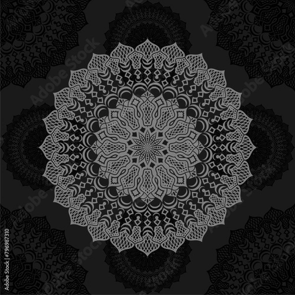 Fototapeta mandala pattern artwork for colorful background