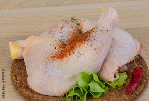 Obraz Raw chicken leg