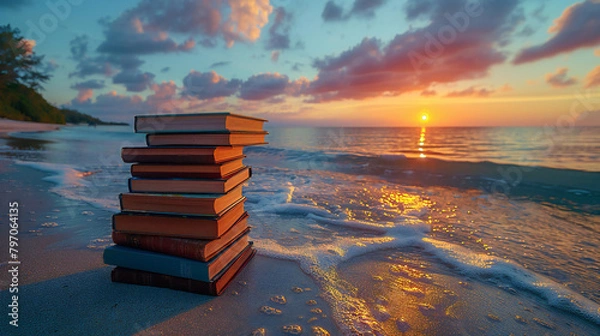 Obraz books on the beach