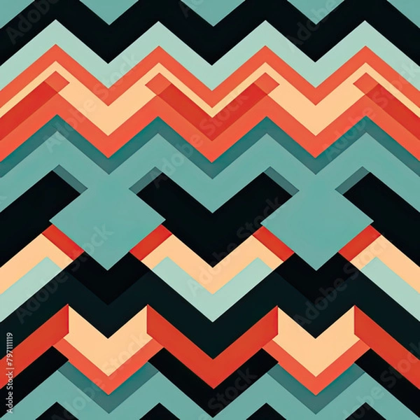 Obraz seamless geometric pattern