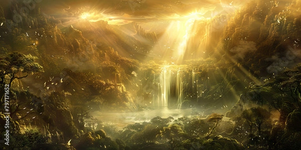 Fototapeta Eternal Kingdom: A Vision of Heaven - A vision of the eternal kingdom of God, where believers find hope and inspiration for living a life in accordance with his will