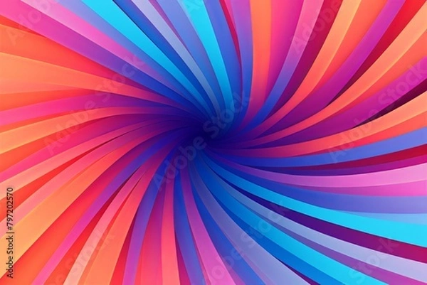 Fototapeta Hypnotic Gradients: Optical Art for Creative Coding - Digital Image