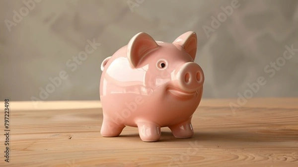 Fototapeta ブタの貯金箱