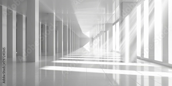 Fototapeta Luminous Sanctuary: A serene and spacious room with a sunlit window, creating a haven of calmness and tranquility in its emptiness.