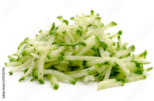 Obraz Julienne kroiła ogórek