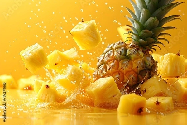 Obraz フレッシュなパイナップル　スタジオ撮影
