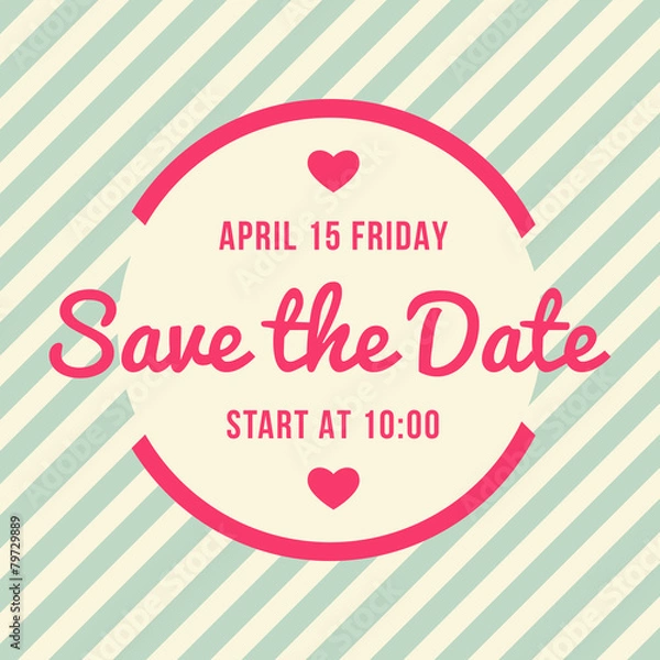 Obraz retro design element for wedding invitation. vector illustration