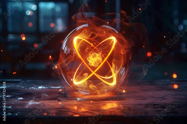 Fototapeta Exploring Thorium's Potential to Reduce Nuclear Risks with Cinematic 3D Rendering