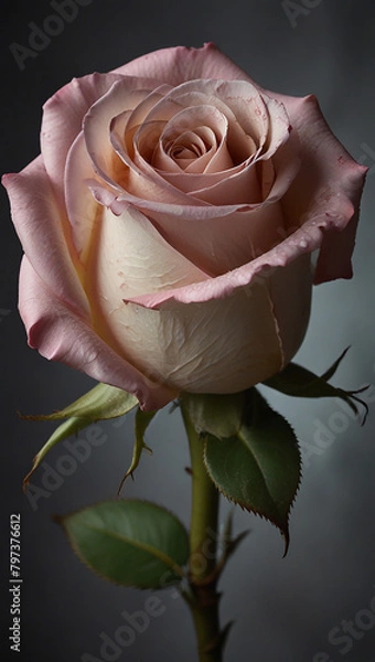 Obraz single pink rose