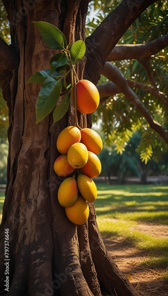 Obraz oranges on tree