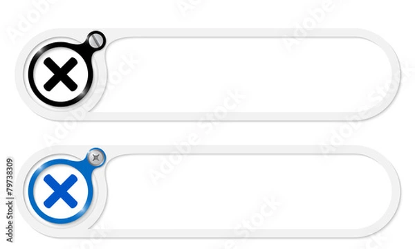 Obraz vector buttons with screw and multiplication symbol