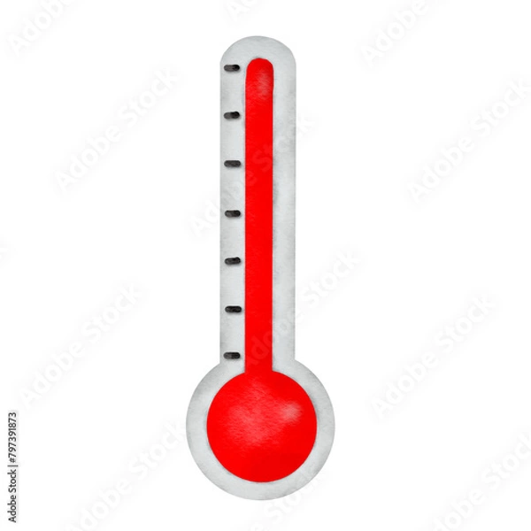 Fototapeta thermometer isolated on white background