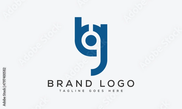 Fototapeta letter BG logo design vector template design for brand