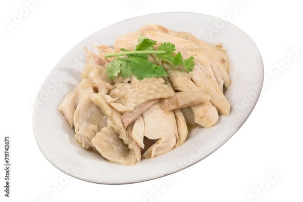 Obraz Steam chicken for eat with rice
