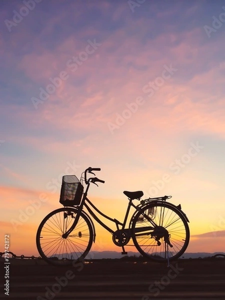 Fototapeta 朝焼けシルエット