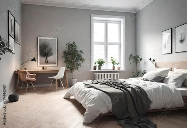 Fototapeta interior of a bedroom