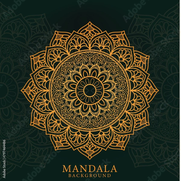 Fototapeta Seamless vector mandala pattern design for background