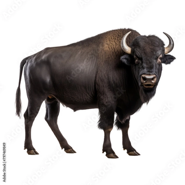 Obraz buffalo looking isolated on white