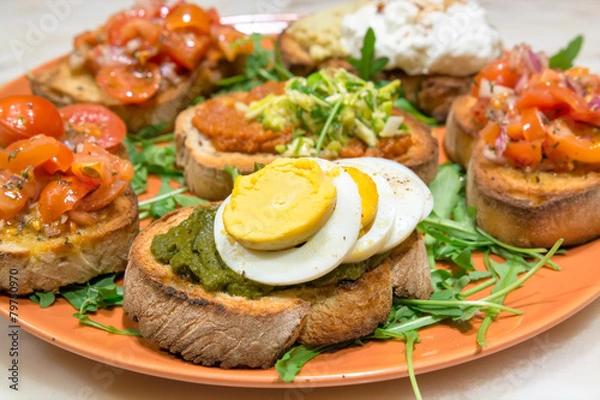 Obraz prato com diferentes tapas