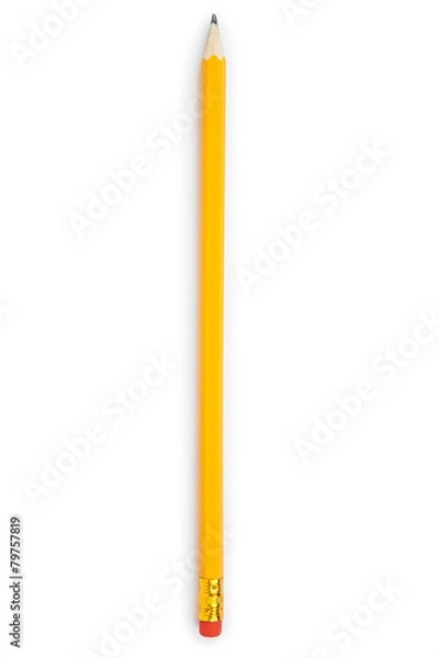 Obraz Pencil isolated on pure white background